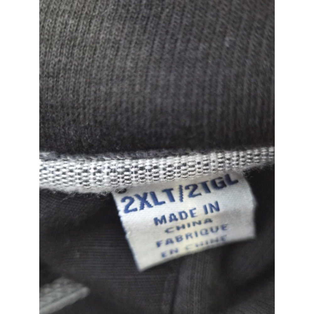 Tommy Bahama Sweater Mens Sizs 2XL Black Half Zip Pullover Embroider Tobago Bay - Picture 2 of 7